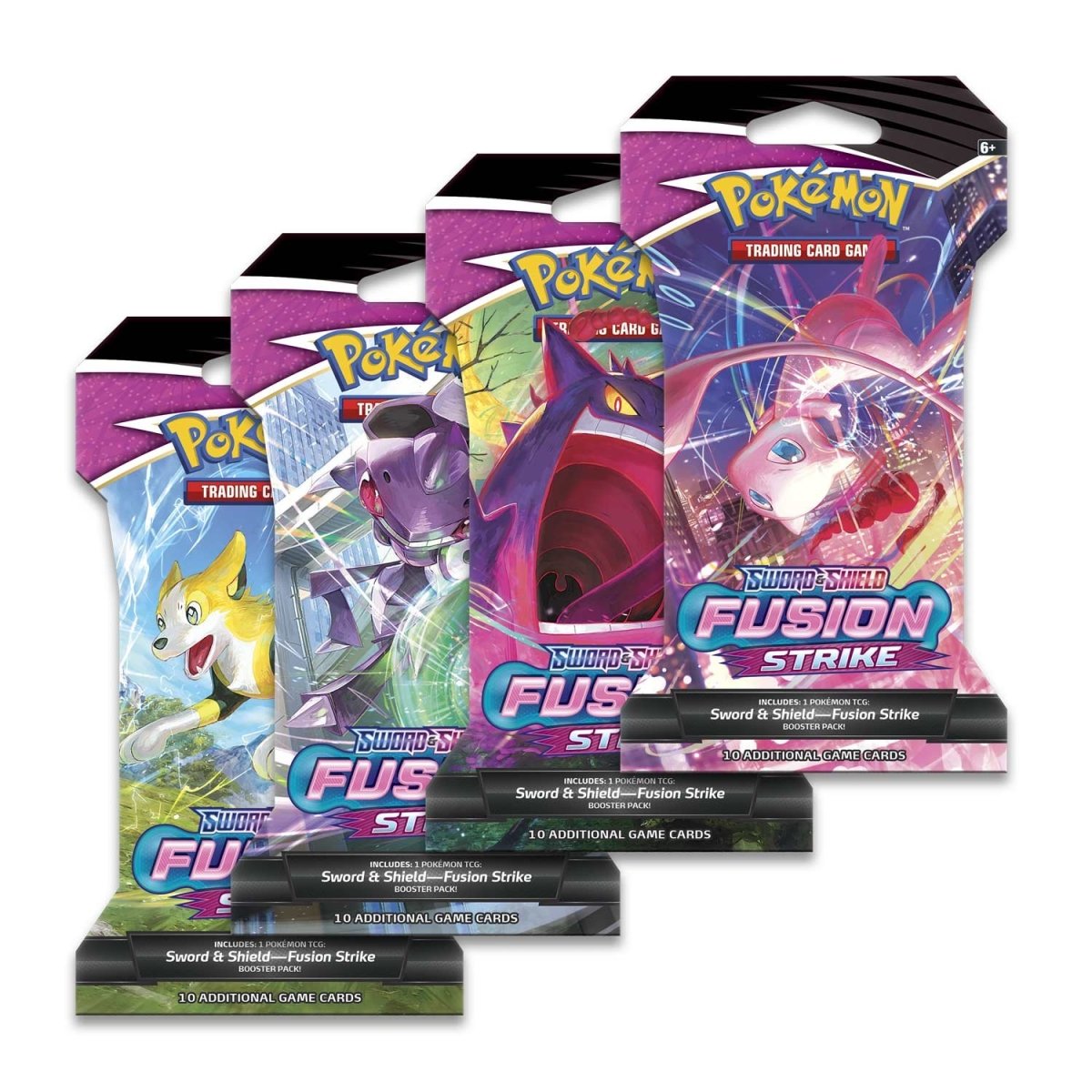 Pokémon TCG Sword & Shield-Fusion Strike Pack - 10 Cards - Lot of 4 - NEW/SEALED