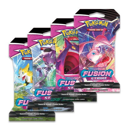 Pokémon TCG Sword & Shield-Fusion Strike Pack - 10 Cards - Lot of 4 - NEW/SEALED